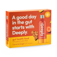 Image 1 for Gut Health Food With Prebiotic Plant Fibre Carrot & Ginger With Turmeric Multipack 4 x 455ml