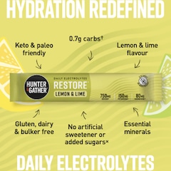 Restore Electrolytes Lemon & Lime 7 x 5.1g Sachet