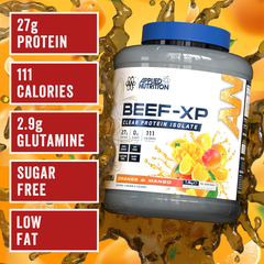 Image 2 for Beef XP Clear Protein Isolate Orange & Mango 1.8KG