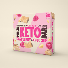 Image 2 for Raspberry & Choc Chip Keto Bar 3 x 30g