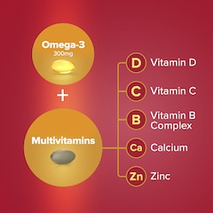 Image 4 for Omega-3 & Multivitamins Man 50+ 30 Tablets & 30 Capsules (1 Month Supply)