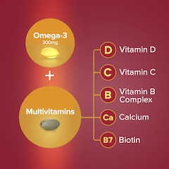 Image 4 for Omega-3 & Multivitamins Woman 50+ 30 Tablets & 30 Capsules (1 Month Supply)