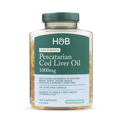 Image 2 for Pescatarian Cod Liver Oil 1000mg 120 Capsules