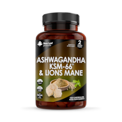 Image 1 for Products Ashwagandha Ksm-66 And Lions Mane Capsules 120 Capsules