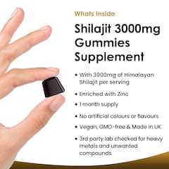 Image 2 for Shilajit Gummies Enriched With Zinc & Vitamin B6 60 Gummies