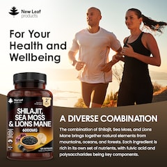 Image 3 for Shilajit, Sea Moss & Lions Mane Capsules 120 Capsules