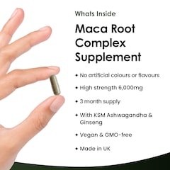 Image 2 for Products Maca Root Capsules With Ksm Ashwagandha, Panax Ginseng & Black Pepper 180 Capsules