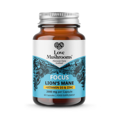 Image 1 for Lion’s Mane + Vitamin D3 & Zinc 2000mg Capsules