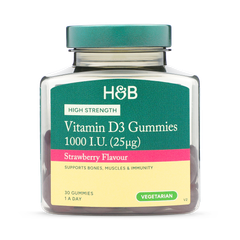 Image 1 for Vegan Vitamin D 1000 I.U. (25ug) Strawberry Flavour 30 Gummies