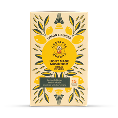 Image 1 for Lion's Mane Lemon Ginger Tea 15 Tea Bags
