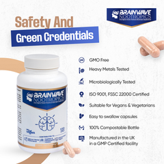 Image 5 for Brainwave Nootropics Brain Function & Immune System Support Complex - Ashwagandha, Lion’s Mane, L-Theanine, Vitamins D3, B5, B12 & Zinc