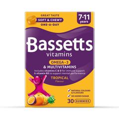 Image 1 for Vitamins 7-11 Omega-3 & Multivitamins Tropical 30 Gummies