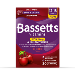 Image 1 for Vitamins 12-18 Iron & Multivitamins Cherry 30 Gummies