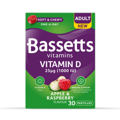 Image 1 for Vitamins Adult Vitamin D  Apple & Raspberry 30 Pastilles