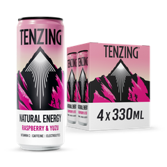 Image 1 for Raspberry & Yuzu Natural Energy Drinks 4x 330ml