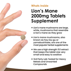 Image 2 for Lions Mane Tablets 180 tablets