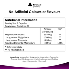 Afbeelding 3 voor Magnesium Threonate Glycinate Complex Capsules 180 capsules