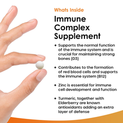 Image 3 for Immune Complex with Vitamins, Zinc, Turmeric, Elderberry Tablets 120 tablets