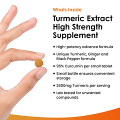 Image 3 for Turmeric, Curcumin, Ginger Tablets 180 tablets