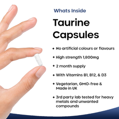 Image 3 for Taurine Capsules 120 capsules