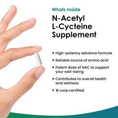 Image 2 for NAC N-Acetyl-Cysteine Capsules 180 capsules