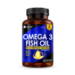 Image 1 for Omega 3 Fish Oil Softgel Capsules 180 softgels