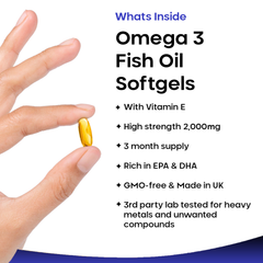 Image 3 for Omega 3 Fish Oil Softgel Capsules 180 softgels