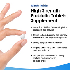 Image 3 for Probiotic Lactobacillus Acidophilus Tablets 120 tablets