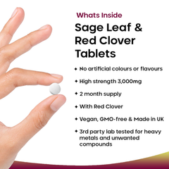 Image 3 for Sage Leaf & Red Clover Tablets 120 tablets