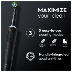 Image 5 for Oral-B Vitality PRO Electric Rechargeable Toothbrush Black & Lilac (Duo Pack)