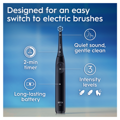 Image 5 for Oral-B iO2 Rechargeable Night Black & Calm Pink Toothbrush Duo Pack