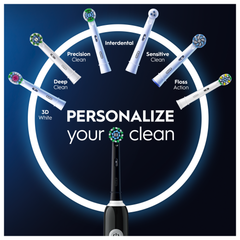 Image 2 for Oral-B Pro Series1 Cross Action Rechargeable Toothbrush with Travel Case - Black