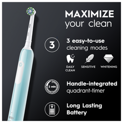 Image 5 for Oral-B Pro Series1 Cross Action Rechargeable Toothbrush  - Blue