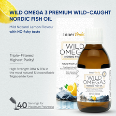 Image 3 for Wild Omega 3 Nordic Fish Oil – 200ml