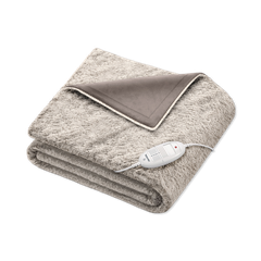 Image 1 for Fluffy Nordic Heated Snuggie Throw Beige HD75N