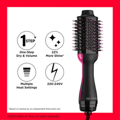 Image 5 for Revlon Pro Collection Salon One Step Hair Dryer And Volumiser Black/Pink Rvdr5222