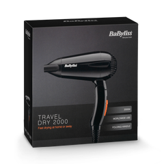Image 1 for Babyliss Travel Dryer 2000W Black 5344