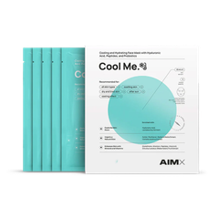 Image 1 for Box Of Aimx Hydrating And Cooling Face Mask With Probiotics Cool Me 5 Sheets X 25ml