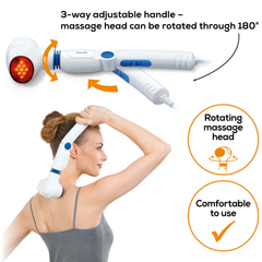 Image 3 for Infrared Massager With Rotating Head White Mg40