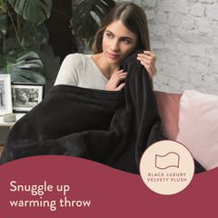 Image 5 for SnuggleUp Warming Throw 120X160cm Black 16769C