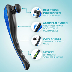 Image 5 for Deep Tissue Cordless Percussion Massager Black 4232-17