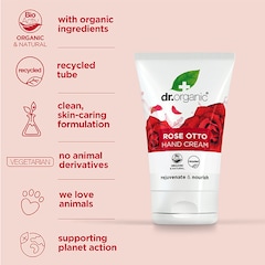Dr Organic Rose Otto Hand & Nail Cream 125ml