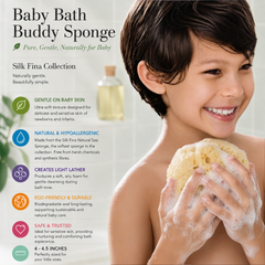Image 3 for PureSilk Baby Bath Buddy Gentle Natural Sea Sponge 4-4.5 Inches