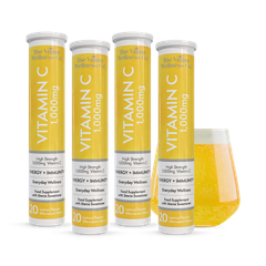 Image 1 for High Strength 1,000mg Vitamin C 80 (4x20) Lemon Flavour Effervescent Tablets