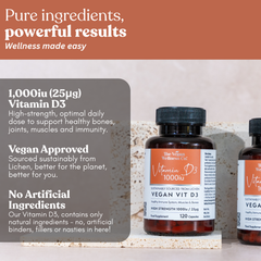 Image 4 for Vegan Vitamin D3 1000iu 120 Capsules