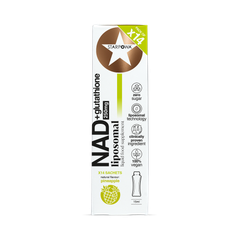 Image 1 for NAD+ Glutathione Liquid Liposomal  Pineapple 250 mg 14 Sachets