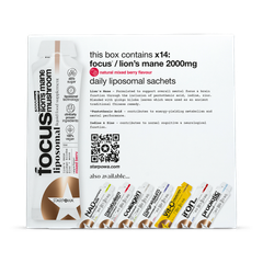 Image 4 for Focus Lion's Mane Liquid Liposomal Mixed Berry 2000 mg 14 Sachets