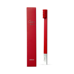 Image 1 for APRIORI Carmine Red Silver Medium Toothbrush