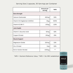 Image 3 for RESTORE - Bone & Joint Care 60 Capsules, 30 day serving