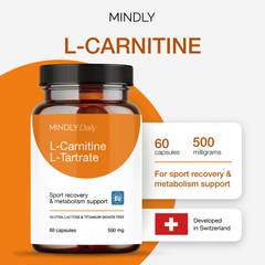 Image 3 for L-carnitine L-tartrate 500 mg 60 capsules